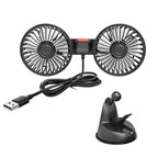 F4206 Suction Cup Double Head Car USB Fan, F4206
