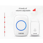 CACAZI A06-DC 1 to 2 Battery Smart Home Wireless Waterproof Doorbell, 1 to 2 (Black), 1 to 2 (White)