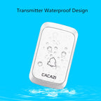 CACAZI A06-DC 1 to 2 Battery Smart Home Wireless Waterproof Doorbell, 1 to 2 (Black), 1 to 2 (White)