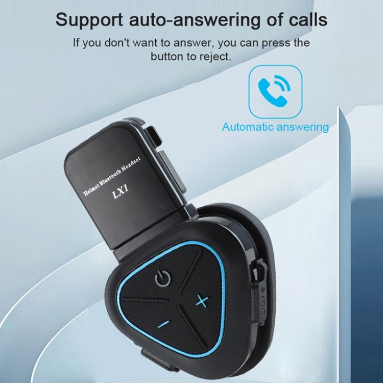 LX1 Motorcycle Half Helmet Waterproof Wireless 5.3 Bluetooth Headset, English