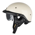 SOMAN Motorcycle Half Helmet Adjustable Helmet With Inner Mirror, S, M, L, XL, XXL