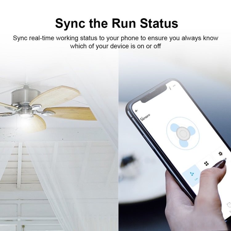 SONOFF iFan04-L APP Remote Control Smart Fan Light Switch Support Tmall Genie (100V-120V)