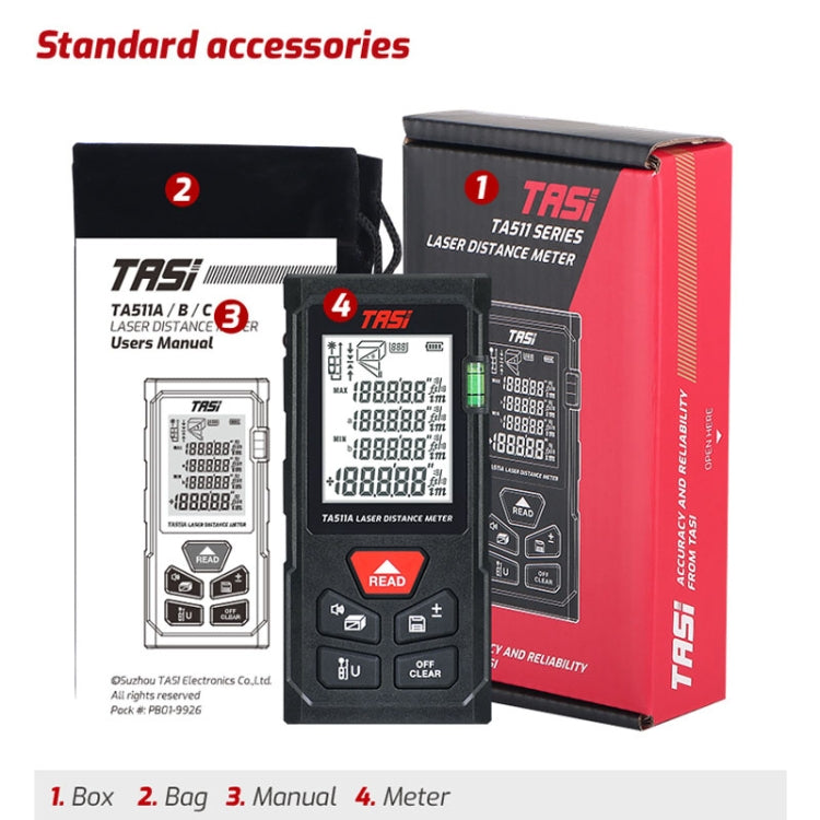 Laser Handheld Distance Measuring Room Infrared Measuring Instrument, TASI TA511A, TASI TA511B, TASI TA511C