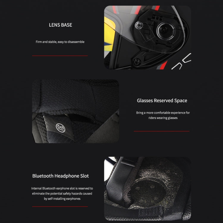 SOMAN Motorcycle Electric Bicycle Dual Lens Riding Helmet, S, M, L, XL, XXL