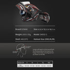 SOMAN Motorcycle Dual Lens Riding Peel-Off Full Coverage Helmet, XXL