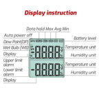 TASI TA621A Digital Dew Point Thermometer Ambient Temperature Humidity Gauge, TASI TA621A