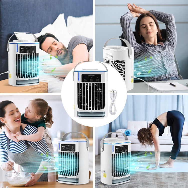 CF008 Mini Household Humidification Spray Air Cooler USB Plug-in Portable Air Conditioner Fan, CF008