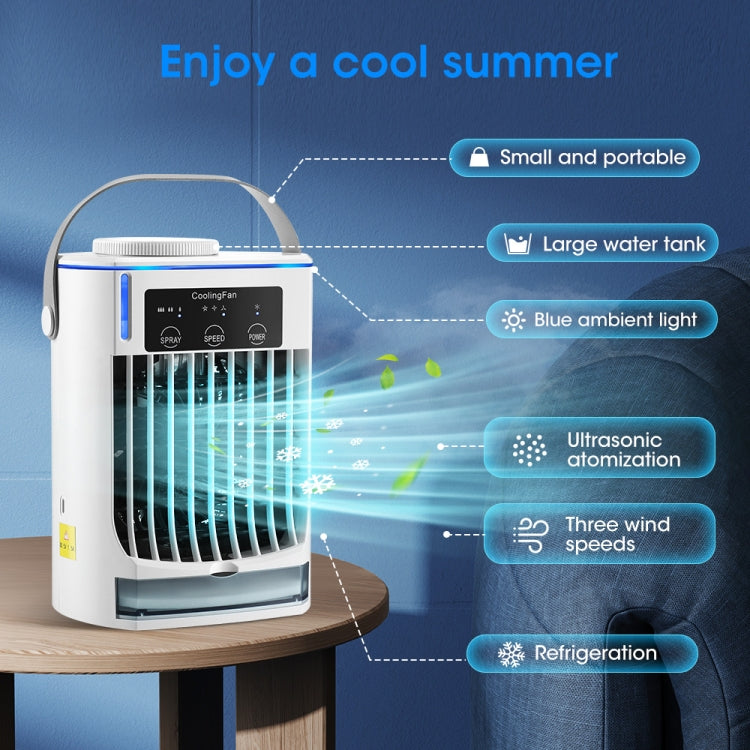 CF008 Mini Household Humidification Spray Air Cooler USB Plug-in Portable Air Conditioner Fan, CF008