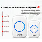 CACAZI A10DC 1 To 2 Battery Type Home Smart Waterproof Electronic Wireless Doorbell, Built-in battery