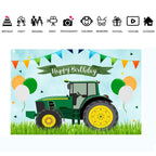 Tractor Theme Birthday Backdrop Boy Farm Happy Birthday Background Party Decorations, 150x100cm, 210x150cm, 180x180cm, 210x180cm