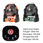 X3 Outdoor Infinitely Variable Speed Portable Large Wind Charging Camping Lighting Fan