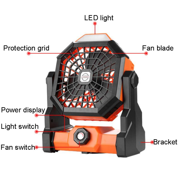 X3 Outdoor Infinitely Variable Speed Portable Large Wind Charging Camping Lighting Fan