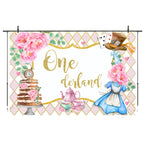Tea Party Tea Cup Teapot Birthday Backdrop Cloth, 150x100cm, 210x150cm, 180x180cm, 210x180cm