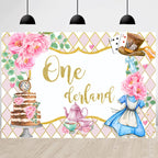 Tea Party Tea Cup Teapot Birthday Backdrop Cloth, 150x100cm, 210x150cm, 180x180cm, 210x180cm