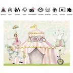150 x 100cm Circus Clown Show Party Photography Background Cloth Decorative Scenes