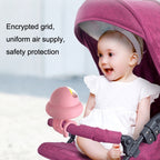 Shaking Head Stroller Fan Leafless Octopus Mute Portable Mini Fan, Normal Version (Yellow), Normal Version (Pink), Normal Version (White), Shaking Head Version (Yellow), Shaking Head Version (Pink), Shaking Head Version (White)