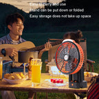 Outdoor Camping USB Charging Fan Tent Swing Head Fan With Tripod LED Light