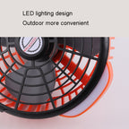 Outdoor Camping USB Charging Fan Tent Swing Head Fan With Tripod LED Light