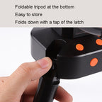 Outdoor Camping USB Charging Fan Tent Swing Head Fan With Tripod LED Light