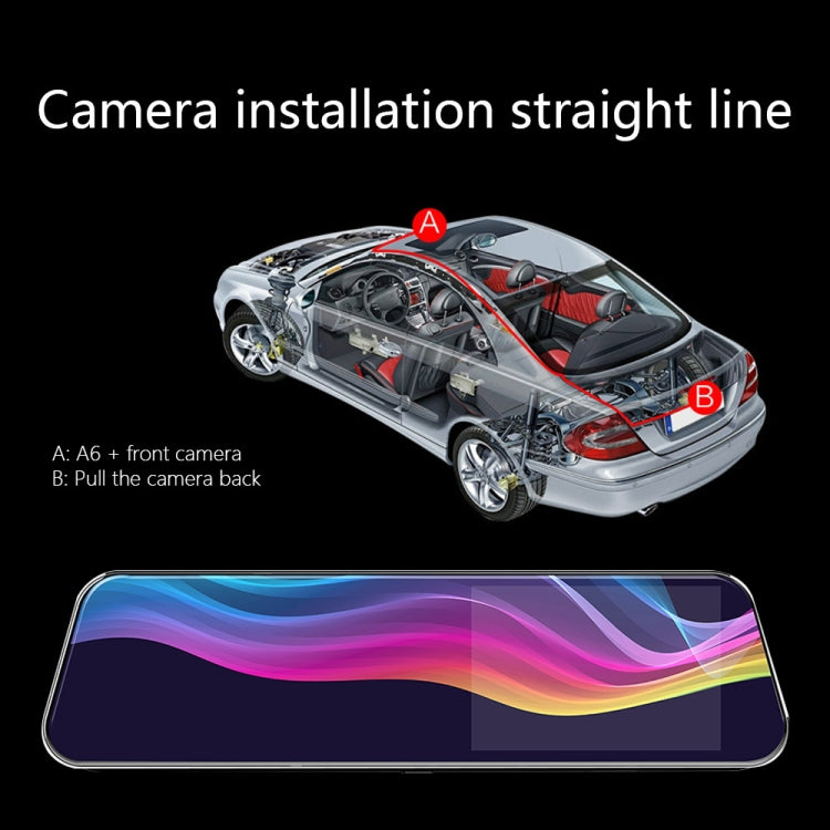 Anytek A6 5 inch HD Dual Record Lens Driving Recorder Car Rear View Mirror Image Car, A6