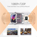 Anytek A6 5 inch HD Dual Record Lens Driving Recorder Car Rear View Mirror Image Car, A6