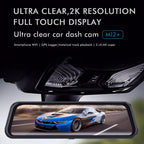 Anytek M12+ 9.66 Inch Large Screen Dual-Record Driving Recorder 2K Touch Screen Parking Video Reversing Image, M12+