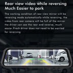 Anytek M12+ 9.66 Inch Large Screen Dual-Record Driving Recorder 2K Touch Screen Parking Video Reversing Image, M12+