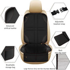 2pcs Child Car Seat Protector Non-Slip Base Material + Waterproof 600D Fabric, Red Line, Black Line