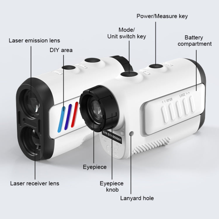 ARTBULL PF2E Golf Slope Correction Laser Rangefinder Outdoor Telescope, PF2E