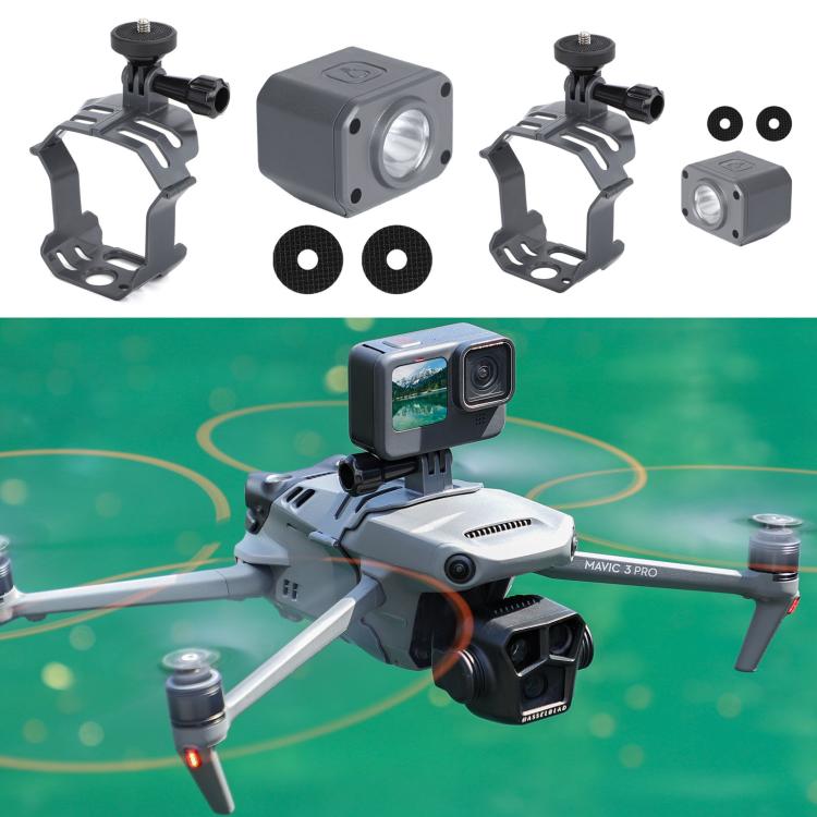 Sunnylife GZ580 For Mavic 3 Pro / Mavic 3 Classic / Insta360 X3 Camera Mount, Mount, Searchlight, Mount + Searchlight Set