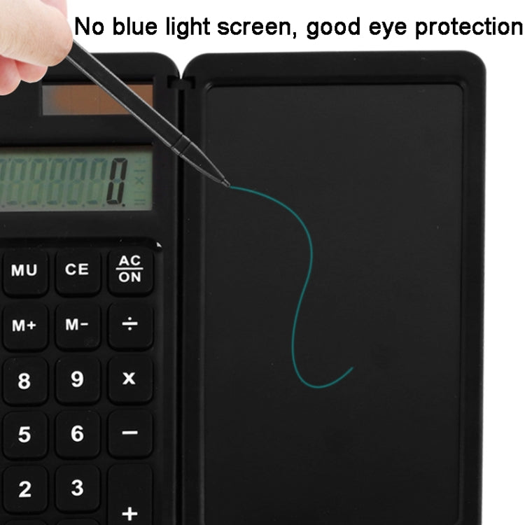 Solar Calculator Handwriting Board Learning Office Portable Folding LCD Writing Board, Solar & Button Battery