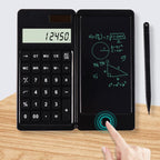 Solar Calculator Handwriting Board Learning Office Portable Folding LCD Writing Board, Solar & Button Battery