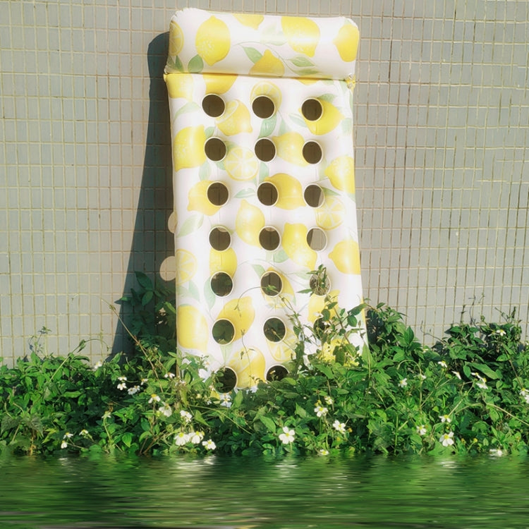 Inflatable Lemon Float Row Hole Water Bed Lounge Chair, 172 x 80cm Lemon