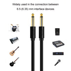 JINGHUA 6.5mm Audio Cable Male to Male Microphone Instrument Tuning Cable, 0.5m, 1.5m, 3m, 5m, 10m