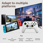 Wireless Bluetooth Somatosensory Vibration Gamepad for Nintendo Switch/Switch PRO, Black Gold, White Green, Black, White