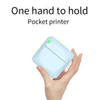 C17 Bluetooth Pocket Mini Label Printer Inkless Thermal Printer Wireless Photo Printer, White, Pink, Blue