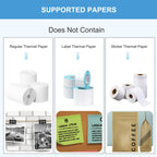 C17 Bluetooth Pocket Mini Label Printer Inkless Thermal Printer Wireless Photo Printer, White, Pink, Blue