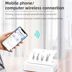 Bluetooth Connection Inkless A4 Printer Portable Mini Student Office Home Photo Printer, X8