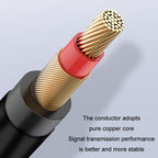 JINGHUA 3.5mm Cable Audio Conversion Microphone Two-way Transcriber, 1m