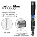 Carbon Fiber Monopod Travel Shooting Mobile Phone Live Selfie Bracket Retractable Portable Monopod, BEXIN P335CF-S, BEXIN P336CF-S, BEXIN P365CF-S, BEXIN P366CF-S, BEXIN P405CF-S, BEXIN P406CF-S