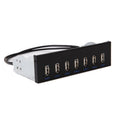 7 Port USB2.0 Optical Drive Bit Front Panel, Side Plug, Flat Mouth