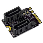 M2 to SATA3.0 Adapter Card PCI-E3.0 Card KEY A+E WiFi M.2 to SATA JMB582 Chip, JMB582