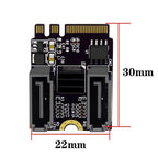 M2 to SATA3.0 Adapter Card PCI-E3.0 Card KEY A+E WiFi M.2 to SATA JMB582 Chip, JMB582