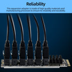 M2 M-EKY PCIE3.0 To SATA6G Transfer Expansion Card 6 Port Hard Disk Expansion Adapter Card, 6 Port