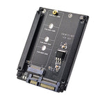 ENCNF2S-N01 NGFF To SATA3 Transfer Card M.2 KEY B-M SSD To 6Gbps Interface Conversion Adapter, With Baffle, With SATA 22pin Cable, Without Baffle