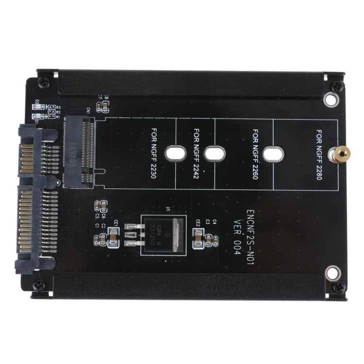 ENCNF2S-N01 NGFF To SATA3 Transfer Card M.2 KEY B-M SSD To 6Gbps Interface Conversion Adapter, With Baffle, With SATA 22pin Cable, Without Baffle