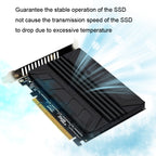 NVMe M.2 MKEY SSD RAID Array Motherboard PCIE Split Card Heatsink, Heatsink