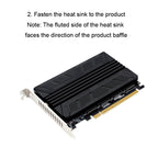 NVMe M.2 MKEY SSD RAID Array Motherboard PCIE Split Card Heatsink, Heatsink