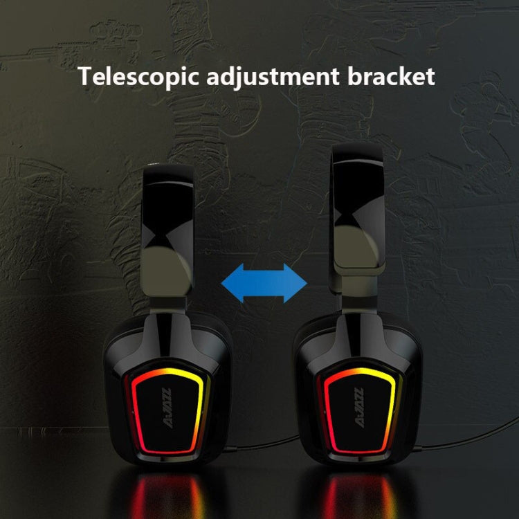 Ajazz AX368 Computer Game Audio Recognition RGB Headset, AX368 3.5mm Version Pink, AX368 3.5mm Version Black, AX368 7.1 Channel Version Pink