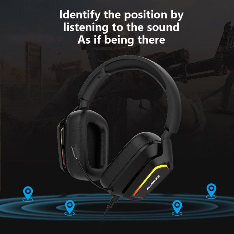 Ajazz AX368 Computer Game Audio Recognition RGB Headset, AX368 3.5mm Version Pink, AX368 3.5mm Version Black, AX368 7.1 Channel Version Pink